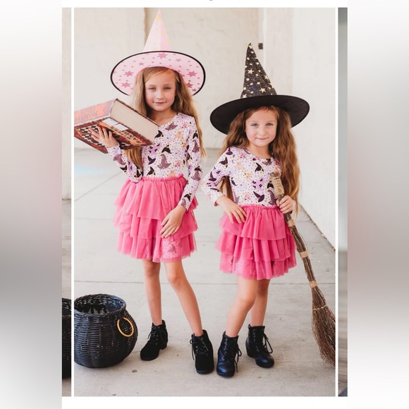 Dream big little co witch hat Halloween tutu tulle dress - Picture 8 of 10